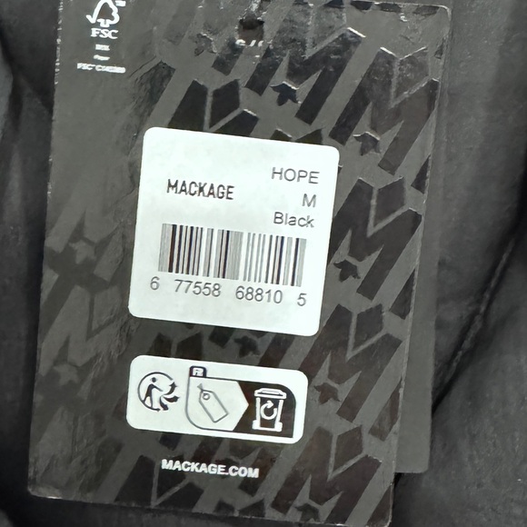 MACKAGE HOPE BLACK M - BRAND NEW LADIES DOWN JACKET - Picture 7 of 7